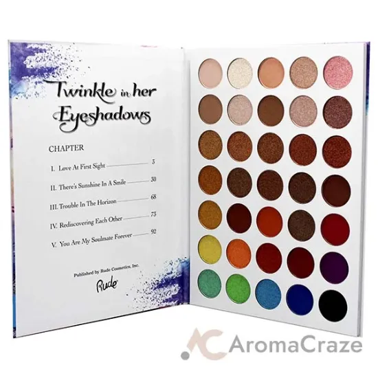 Picture of Twinkle In Her 35 Eyeshadows Palette - Book 1 by Rude Cosmetics for Women - 1.34 oz Eye Shadow