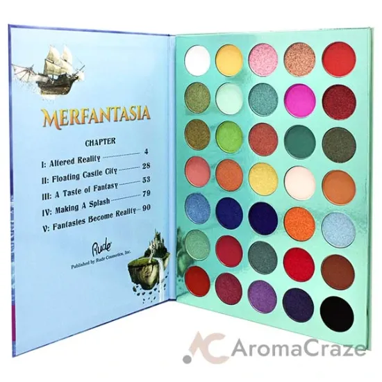 Picture of Merfantasia 35 Eyeshadows Palette - Book 8 by Rude Cosmetics for Women - 1.34 oz Eye Shadow