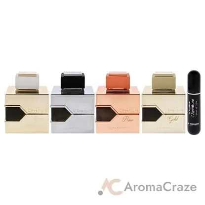 Picture of LAventure Collection by Al Haramain for Unisex - 4 Pc Gift Set 3.4oz Laventure EDP Spray, 3.4oz Laventure Femme EDP Spray, 3.4oz Laventure Rose EDP Spray, 3.4oz Laventure Gold EDP Spray