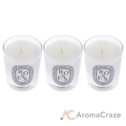 Picture of Mini Candle Set by Diptyque for Unisex - 3 Pc 2.3oz Candle - Baies, 2.3oz Candle - Figuier, 2.3oz Candle - Rose