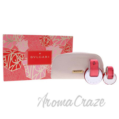 Picture of Bvlgari Omnia Coral by Bvlgari for Women - 3 Pc Gift Set 2.2oz, 15ml EDT Spray, Pouch