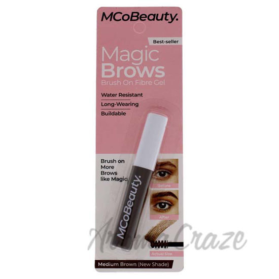Picture of Magic Brows Brush On Fiber Gel Waterproof - Medium Brown by MCoBeauty for Women - 0.12 oz