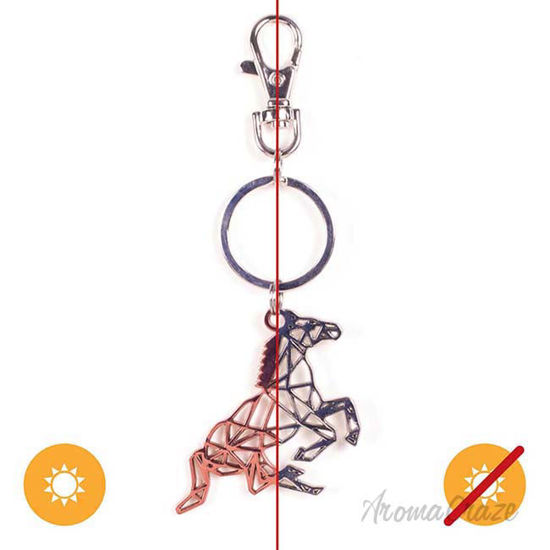 Picture of Color-Changing Key Chain Metal Horse - Red by DelSol for Women - 1 Pc