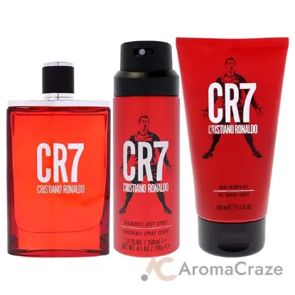 Picture of CR7 by Cristiano Ronaldo for Men - 3 Pc Gift Set 3.4oz EDT Spray, 5.1oz Body Spray, 5.1oz Shower Gel