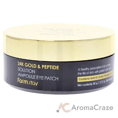 Picture of 24K Gold and Peptide Perfect Ampoule Eye Patch by FarmStay for Women - 60 Pc Eye Patch