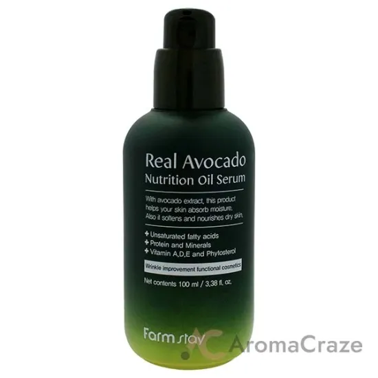 Picture of Real Avocado Nutrition Oil Serum by FarmStay for Women - 3.38 oz Serum