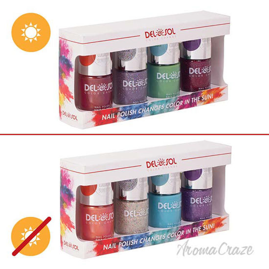 Picture of Color-Changing Nail Polish Set by DelSol for Women - 4 x 0.34 oz 