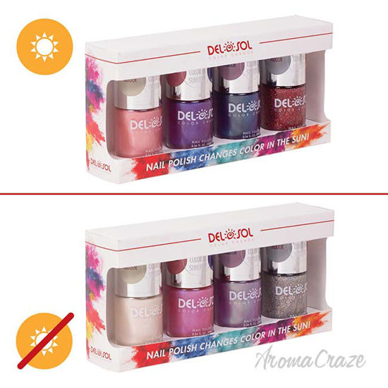 Picture of Color-Changing Nail Polish Set by DelSol for Women - 4 x 0.34 oz
