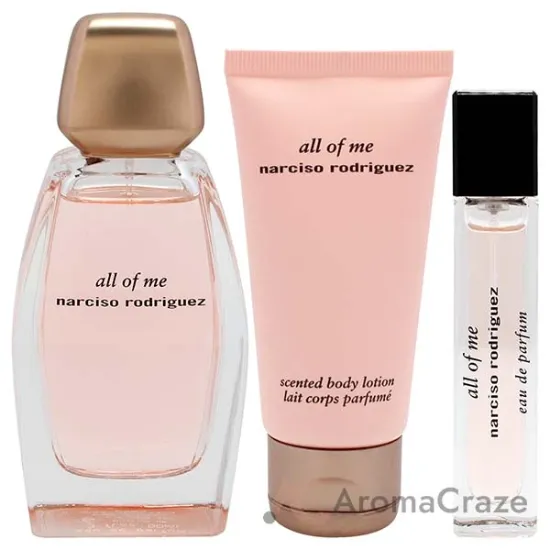 Picture of All Of Me by Narciso Rodriguez for Women - 3 Pc Gift Set 3oz EDP Spray, 0.33oz EDP Spray, 1.6oz Body Lotion