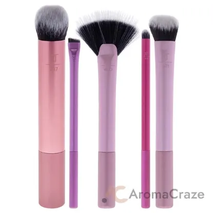 Picture of Artist Essentials Set by Real Techniques for Women - 5 Pc Expert Edge Foundation Brush - 217, Smudge Liner Brush - 317, Spotlight Fan Brush - 420, Lip Smudge Brush - 425, Soft Accent Brush - 421