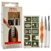 Picture of Salon Pro Tool Kit by Sally Hansen for Women - 3 Pc Marbling Plus Dotting Tool, Detailer Brush, Striping Brush