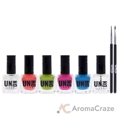 Picture of Jelly Top Coat Kit by UNDN for Women - 6 Pc 0.5oz Nail Polish - 803 Electric Washed, 0.5oz Nail Polish - 1103 Cloud Washed, 0.5oz Nail Polish - 904 Acid Washed, 0.5oz Nail Polish - 602 Brain Washed, 0.5oz Nail Polish - 0102 Matte Top Coat, 0.5oz Nail Polish - 0101 Gloss Top-Bottom Coat