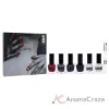 Picture of Houston Kit by UNDN for Women - 6 Pc 0.5oz Nail Polish - 101 Black, 0.5oz Nail Polish - 501 Pretty Dangerous, 0.5oz Nail Polish - 0201 Splatter, 0.5oz Nail Polish - 301 White, 0.5oz Nail Polish - 0210 After Dark Glitter, 0.5oz Nail Polish - 0102 Matte Top Coat