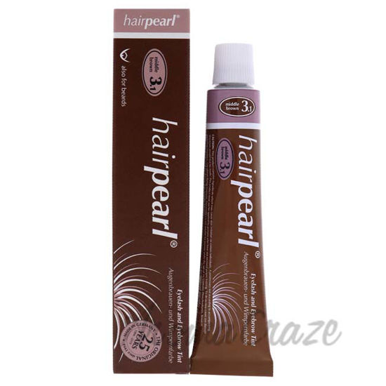 Picture of Eyelash and Eyebrow Tint - 3.1 Middle Brown by Hairpearl for Unisex - 0.68 oz