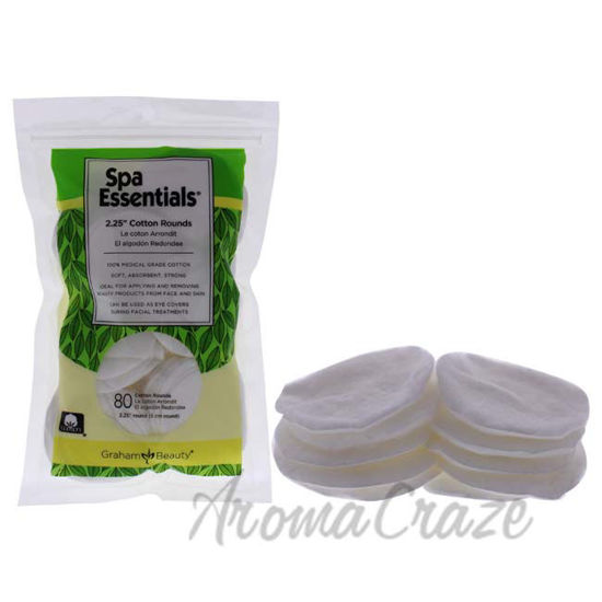 Picture of Cotton Rounds - 2.25 by Spa Essentials for Women - 80 Count Cotton Pads
