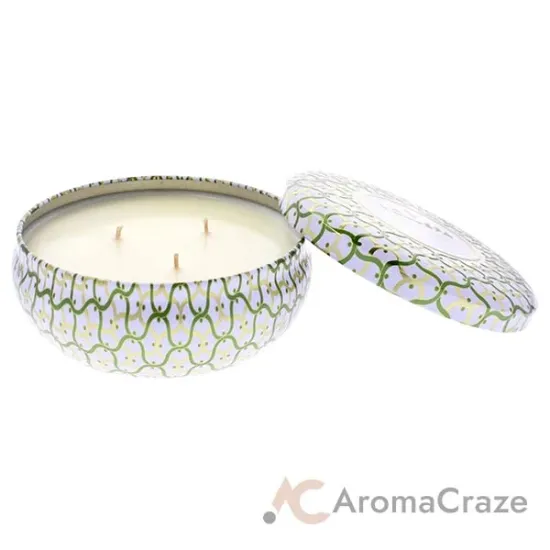 Picture of Maison Blanc Collection 3 Wick Tin Candle - Moroccan Mint Tea by Voluspa for Unisex - 12 oz Candle