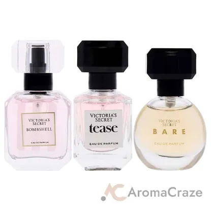 Picture of Victorias Secret by Victorias Secret for Women - 3 Pc Mini Gift Set 0.25oz Bombshell EDP Spray, 0.25oz Tease EDP Spray, 0.25oz Bare EDP Spray