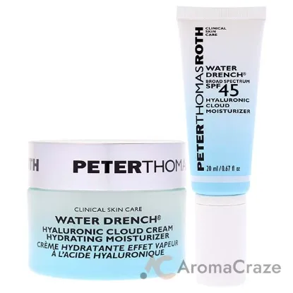 Picture of Water Drench Hydra-Besties Travel Kit by Peter Thomas Roth for Unisex - 7 Pc 5 Pair Water Drench Gel Eye Patches, 0.67oz Water Drench Moisturizer, 0.67oz Water Drench Broad Spectrum SPF 45 Moisturizer