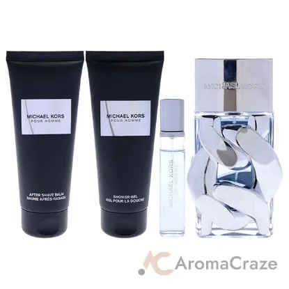 Picture of Michael Kors Pour Homme by Michael Kors for Men - 4 Pc Gift Set 3.4oz EDP Spray, 0.3oz EDP Spray(Mini), 3.4oz Body Lotion, 3.4oz Shower Gel