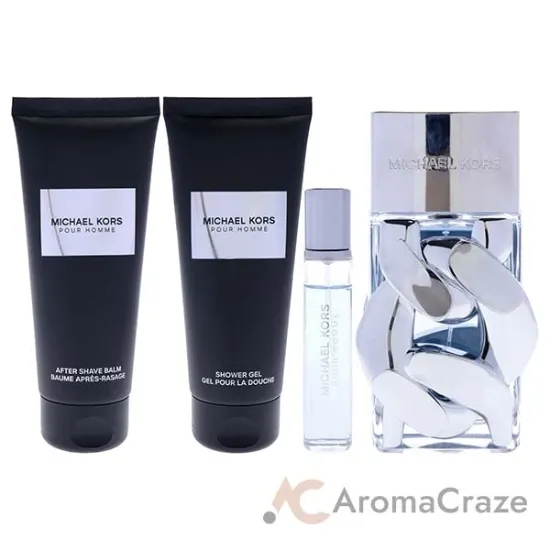 Picture of Michael Kors Pour Homme by Michael Kors for Men - 4 Pc Gift Set 3.4oz EDP Spray, 0.3oz EDP Spray(Mini), 3.4oz Body Lotion, 3.4oz Shower Gel