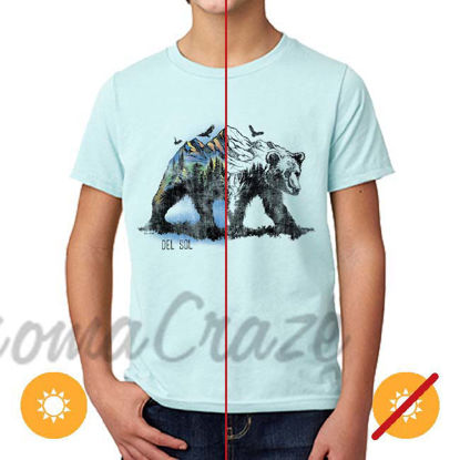 Picture of Kids Crew Tee - Bear Scene - Ice Blue by DelSol for Kids - 1 Pc T-Shirt (YM)