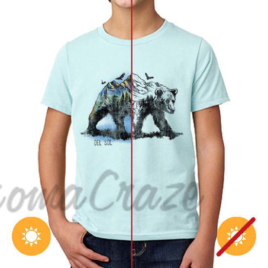 Picture of Kids Crew Tee - Bear Scene - Ice Blue by DelSol for Kids - 1 Pc T-Shirt (YM)