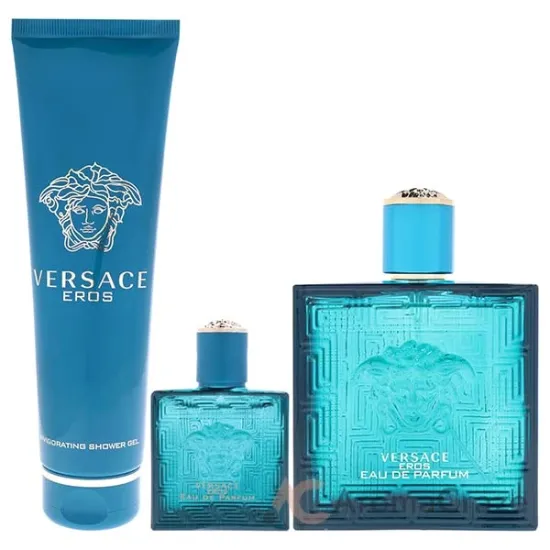 Picture of Versace Eros by Versace for Men - 3 Pc Gift Set 3.4oz EDP Spray, 0.17oz EDP Splash (Mini), 5oz Shower Gel