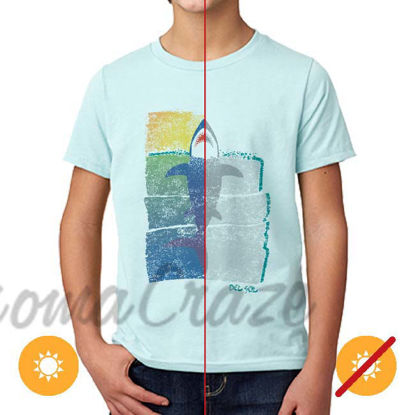 Picture of Kids Crew Tee - Rising Shark by DelSol for Kids - 1 Pc T-Shirt (YM)