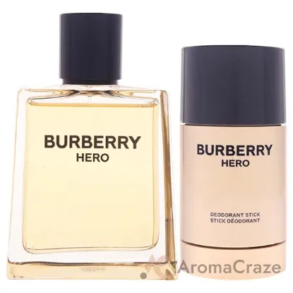 Picture of Burberry Hero by Burberry for Men - 2 Pc Gift Set 3.3oz EDT Spray, 2.4oz Deodorant Stick