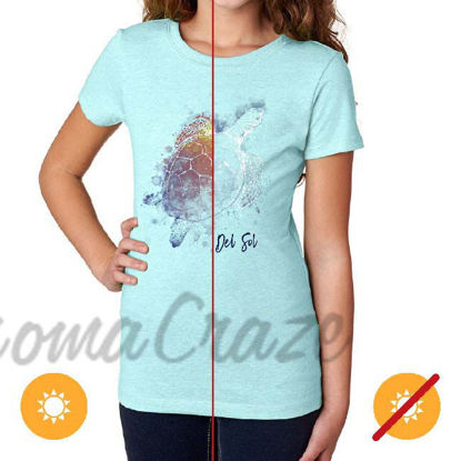 Picture of Kids Crew Tee - Turtle Splash - Ice Blue by DelSol for Kids - 1 Pc T-Shirt (YL)