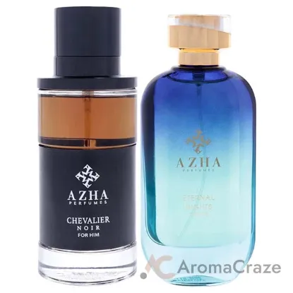 Picture of Azha Perfume by Azha for Unisex - 2 Pc Gift Set 3.3oz Chevalier Noir EDP Spray, 3.3oz Eternal Night EDP Spray