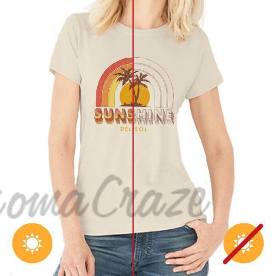 Picture of Women Crew Tee - Sunshine - Beige by DelSol for Women - 1 Pc T-Shirt (XL-XG-TG)