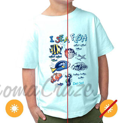 Picture of Kids Crew Tee - I Sea Fish - Chill by DelSol for Kids - 1 Pc T-Shirt (4T-4T-4T)