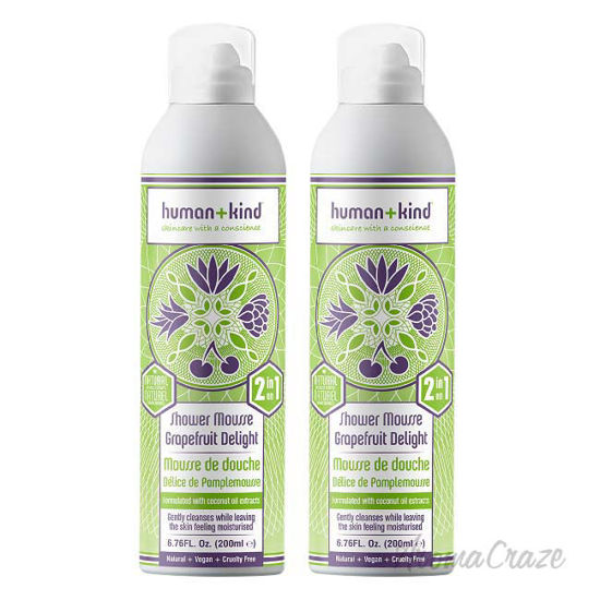 Picture of Shower Mousse Bodywash - Grapefruit Delight   by Human+kind for Unisex - 6.76 oz