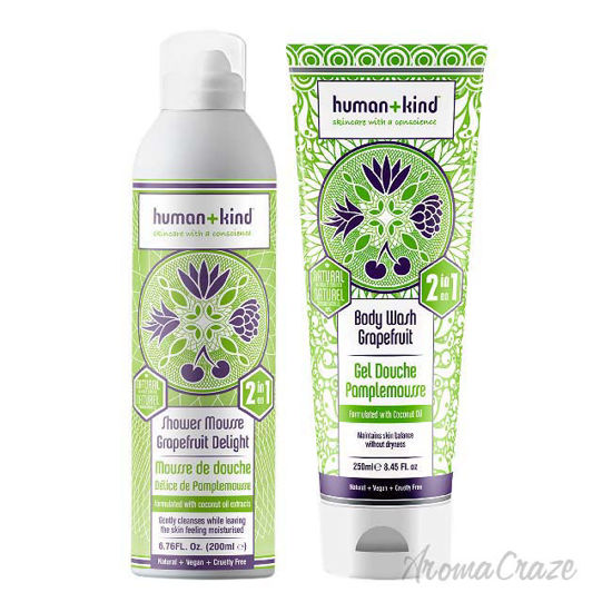 Picture of Shower Mousse and Body Wash - Grapefruit Delight Kit by Human+Kind for Unisex 