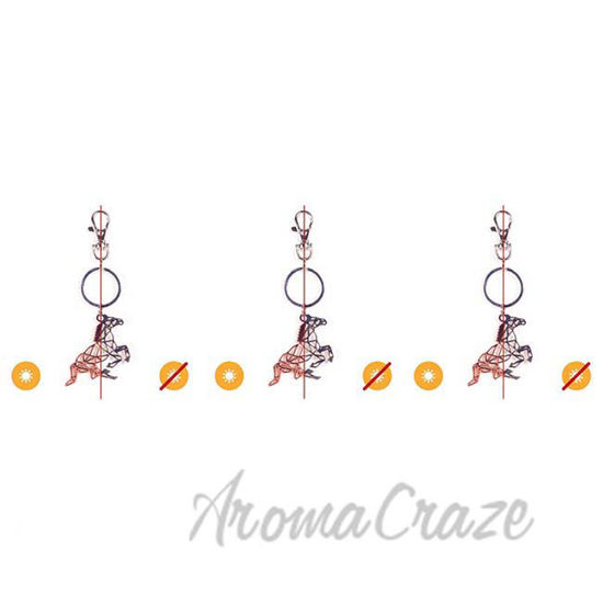 Picture of Color-Changing Key Chain Metal Horse - Red by DelSol for Women - 1 Pc  