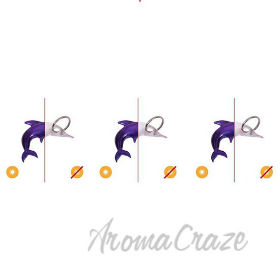 Picture of Color-Changing Key Chain Dolphin - Purple by DelSol for Women - 1 Pc  
