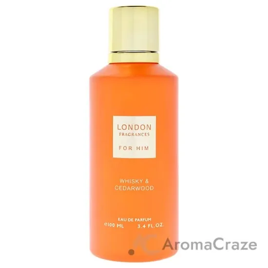 Picture of London Fragrances - Whisky and Cedarwood by Fine Perfumery for Men - 3.4 oz EDP Spray