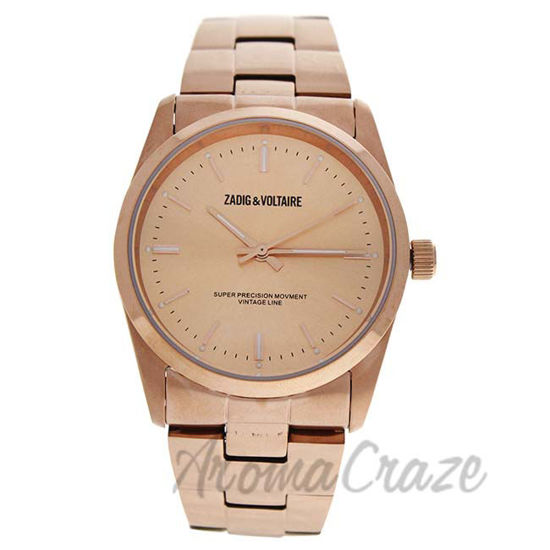 Picture of ZVF230 Rose Gold Stainless Steel Bracelet Watch by Zadig & Voltaire for Unisex - 1 Pc Watch