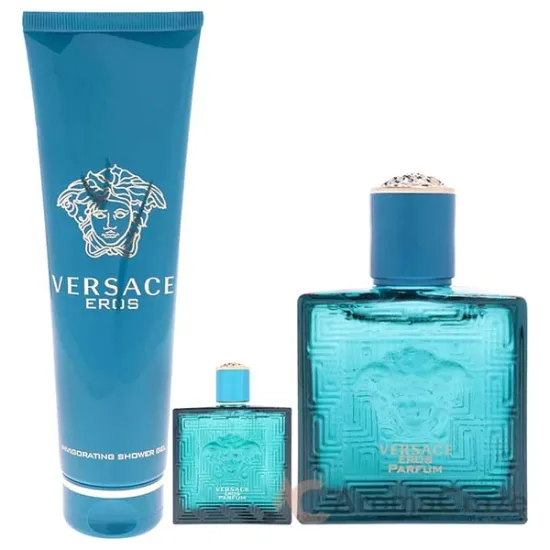 Picture of Versace Eros by Versace for Men - 3 Pc Gift Set 3.4oz Parfum Spray, 0.17oz Parfum Spray (Mini), 5oz Shower Gel