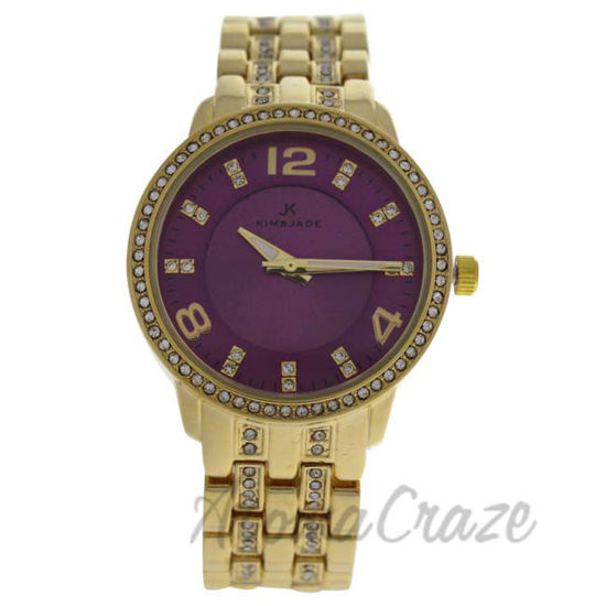 Picture of 2031L-2P Gold Stainless Steel Bracelet Watch by Kim & Jade for Women - 1 Pc Watch