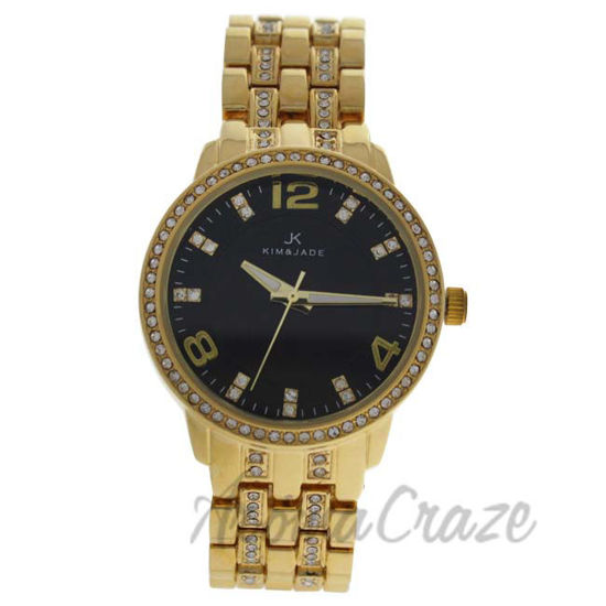 Picture of 2031L-2B Gold Stainless Steel Bracelet Watch by Kim & Jade for Women - 1 Pc Watch