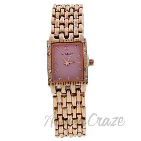 Picture of REDS25-RGP Comtesse - Rose Gold Stainless Steel Bracelet Watch by Jean Bellecour for Women - 1 Pc Watch