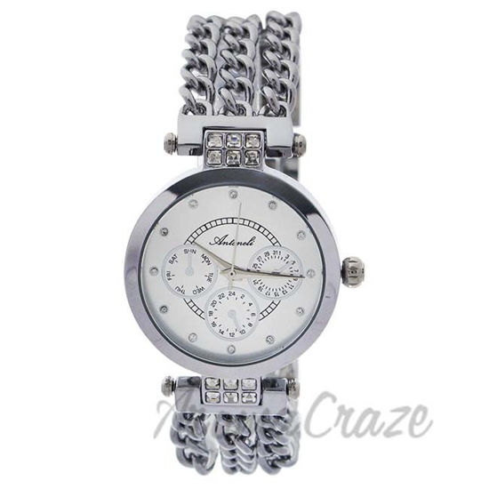 Picture of AL0704-02 Silver Stainless Steel Bracelet Watch by Antoneli for Women - 1 Pc Watch