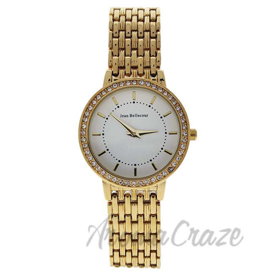 Picture of REDS15 Sophie - Gold Stainless Steel Bracelet Watch by Jean Bellecour for Women - 1 Pc Watch