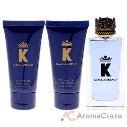 Picture of K by Dolce and Gabbana for Men - 3 Pc Gift Set 3.3oz EDT Spray, 1.7oz After Shave Balm, 1.7oz Shower Gel