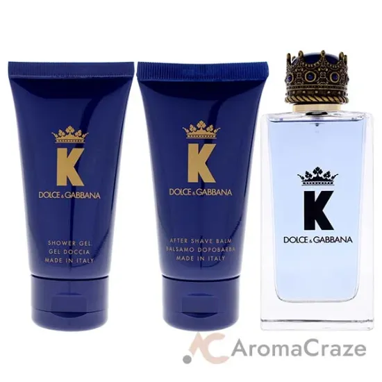 Picture of K by Dolce and Gabbana for Men - 3 Pc Gift Set 3.3oz EDT Spray, 1.7oz After Shave Balm, 1.7oz Shower Gel