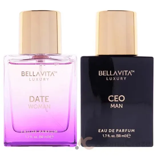 Picture of Luxury Him and Her Gift Set by Bellavita for Unisex - 2 Pc Gift Set 1.69oz Ceo Man EDP Spray, 1.69oz Date Women EDP Spray