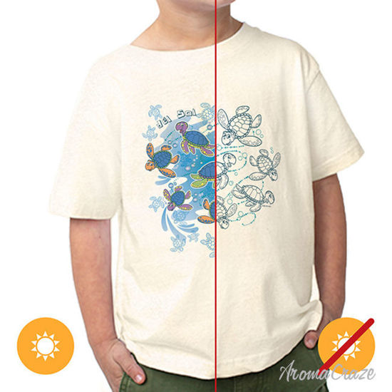 Picture of Kids Crew Tee - Turtle Time - Grey by DelSol for Kids - 1 Pc T-Shirt (4T-4T-4T)