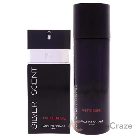 Picture of Silver Scent Intense by Jacques Bogart for Men - 2 Pc Gift Set 3.33oz EDT Spray, 6.66oz Body Spray